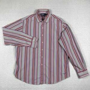 Polo Ralph Lauren‎ Shirt Mens XXL Regent Custom Fit Colorful Vintage Hong Kong